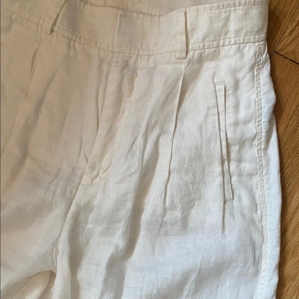 Everlane Cream Wide-Leg Linen Pants - Picture 6 of 10